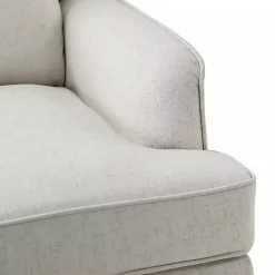 Clearance Kirklands Home Cream Upholstered Wingback Rocking Chair Ivory