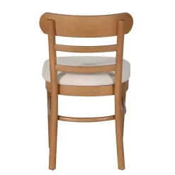 New Kirklands Home Cream Upholstered Wood Dining Chairs, Set of 2 White