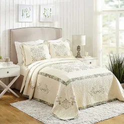 Discount Kirklands Home Cream Vintage Treasure King Bedspread
