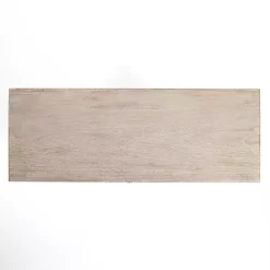 Sale Kirklands Home Cream Washed Wood Carved Door Cabinet Tan