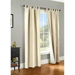 New Kirklands Home Cream Weathermate Curtain Panel, 72 in Ivory