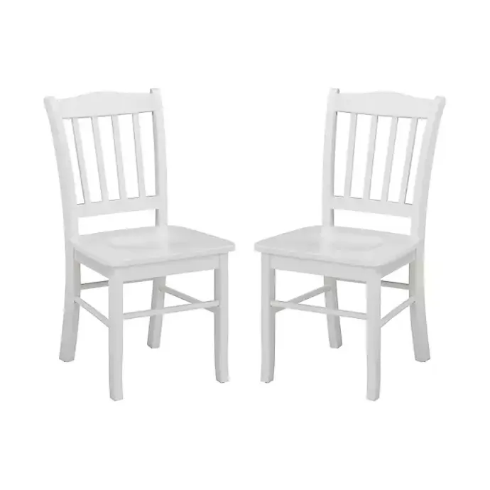 Best Kirklands Home Cream Wood Shaker Dining Chairs, Set of 2 White