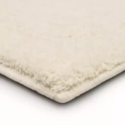Hot Kirklands Home Creme Plush Reversible Cotton Bath Mat, 45 in. Ivory