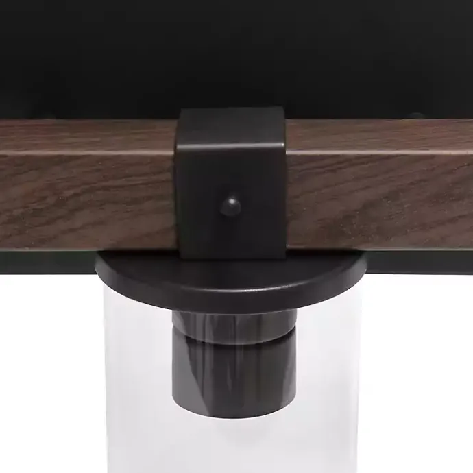 New Kirklands Home Crossbeam Vanity Flushed Mount Shade Brown