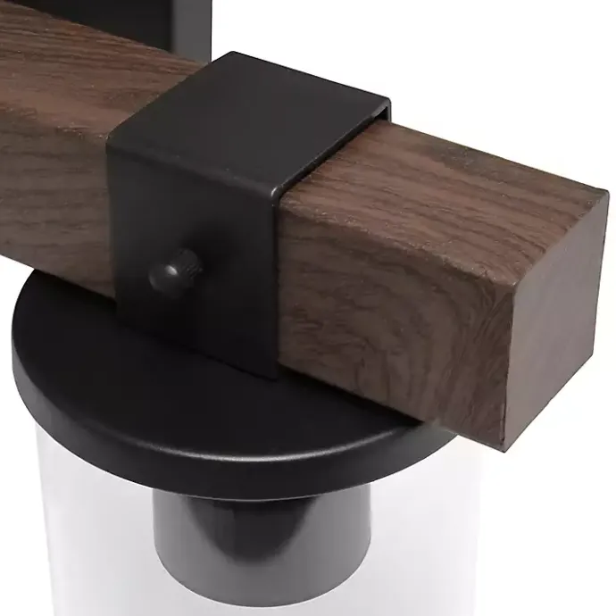 New Kirklands Home Crossbeam Vanity Flushed Mount Shade Brown