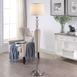 Kirklands Home Crystal Orb Stacked Floor Lamp White