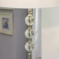 Hot Kirklands Home Crystal Spheres Brushed Nickel Floor Lamp White