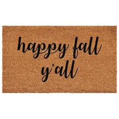 Sale Kirklands Home Cursive Happy Fall Y'all Coir Doormat, 17x29