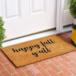 Sale Kirklands Home Cursive Happy Fall Y'all Coir Doormat, 17x29