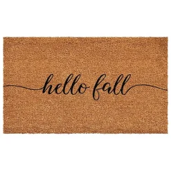 Kirklands Home Cursive Hello Fall Coir Doormat, 24x36