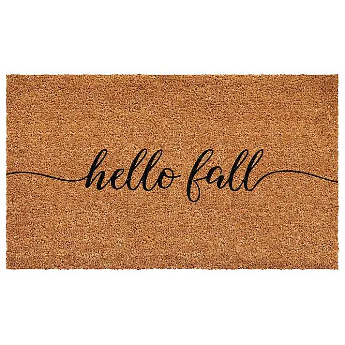 Kirklands Home Cursive Hello Fall Coir Doormat, 24x36