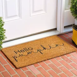 Online Kirklands Home Cursive Hello Pumpkin Fall Coir Doormat