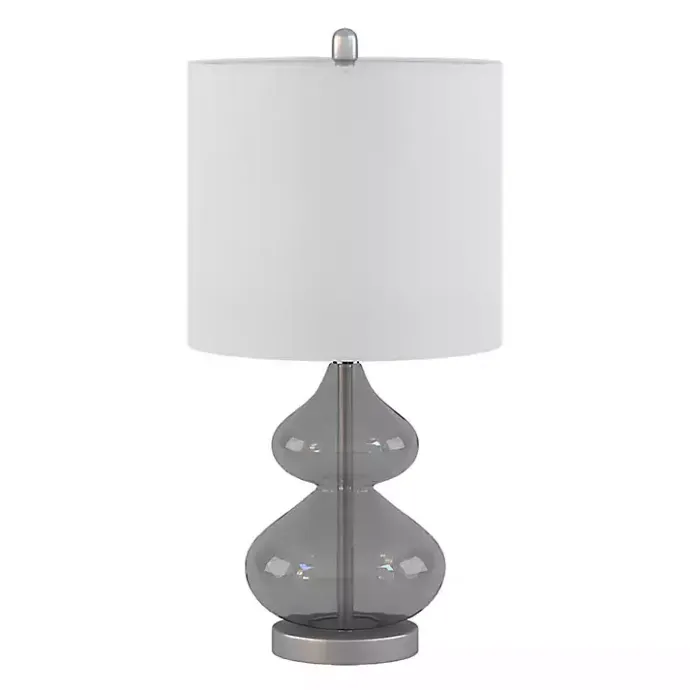 Best Kirklands Home Curved Glass Table Lamps, Set of 2 Gray