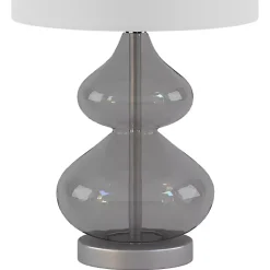 Best Kirklands Home Curved Glass Table Lamps, Set of 2 Gray