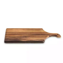 Kirklands Home Curved Handle Acacia Wood Cutting Board Brown