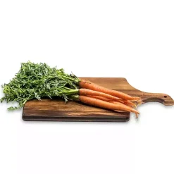 Kirklands Home Curved Handle Acacia Wood Cutting Board Brown