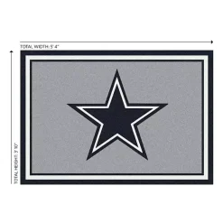 New Kirklands Home Dallas Cowboys Area Rug, 4x6 Gray