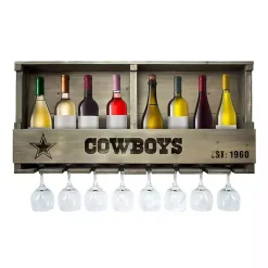New Kirklands Home Dallas Cowboys Reclaimed Wood Bar Shelf Gray