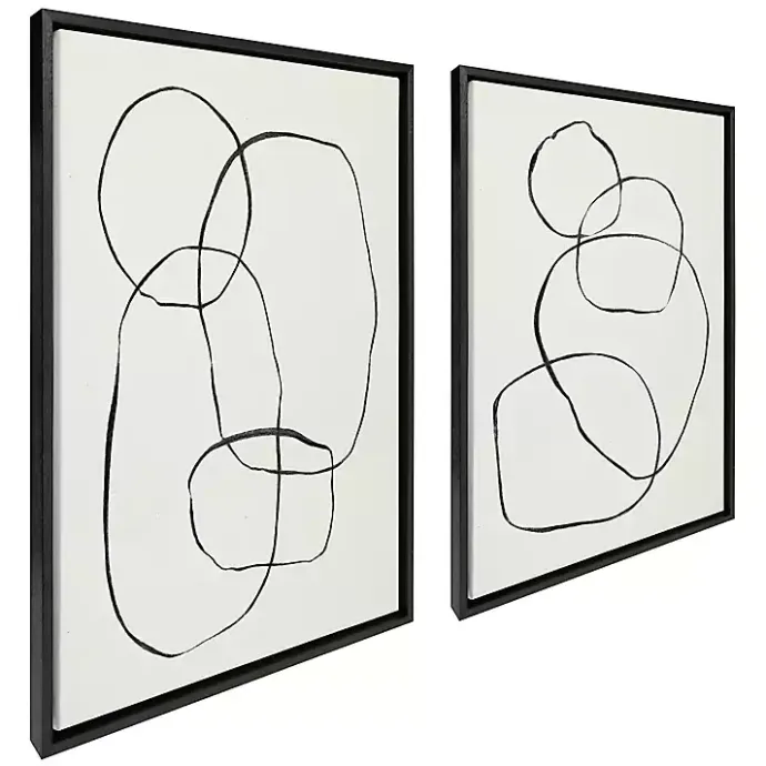 Best Kirklands Home Dancing Circles Framed Canvas Art Prints, Set of 2