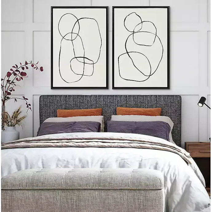 Best Kirklands Home Dancing Circles Framed Canvas Art Prints, Set of 2