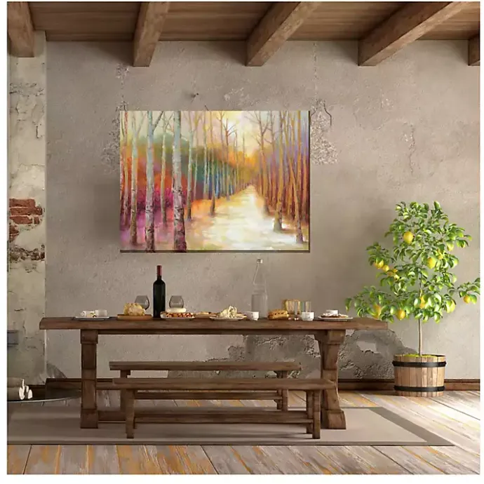 Hot Kirklands Home Dappled Forest Outdoor Canvas Art Print Multi