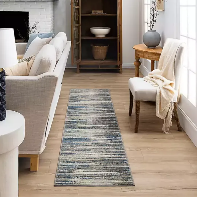 Online Kirklands Home Dark Blue Claire Modern Runner, 2x8
