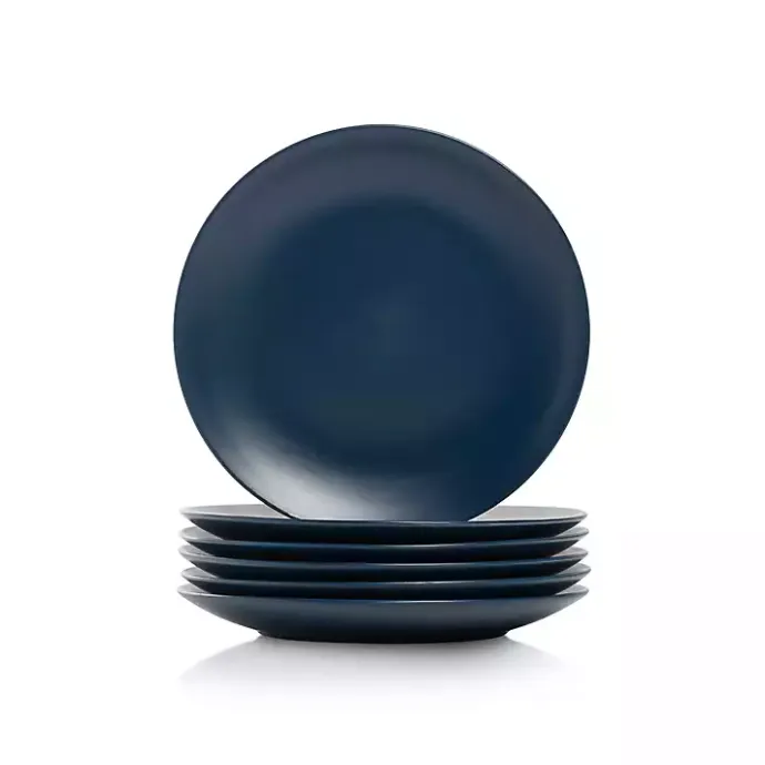 Outlet Kirklands Home Dark Classic Coupe Salad Plates, Set of 6 Blue