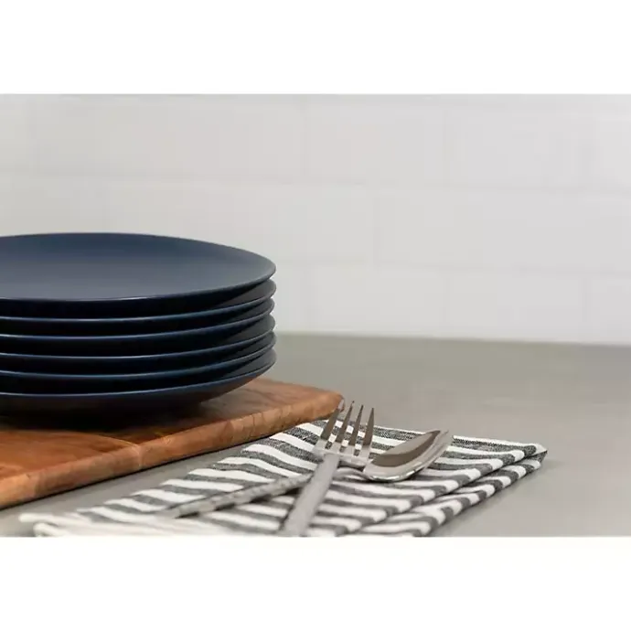 Outlet Kirklands Home Dark Classic Coupe Salad Plates, Set of 6 Blue