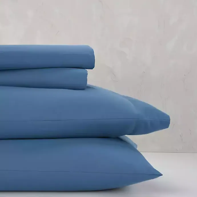 Outlet Kirklands Home Dark Microfiber 4-pc. Queen Sheet Set Blue