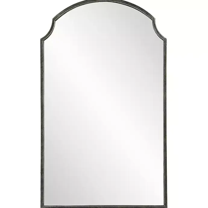 Clearance Kirklands Home Dark Bronze Arched Scallop Edge Wall Mirror Gray