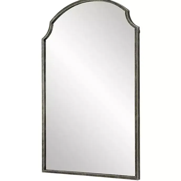 Clearance Kirklands Home Dark Bronze Arched Scallop Edge Wall Mirror Gray