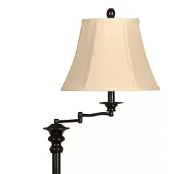 Best Kirklands Home Dark Bronze Menlo Swing Arm Floor Lamp Tan