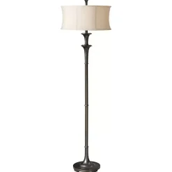 Outlet Kirklands Home Dark Bronze Metal Flare Floor Lamp Tan