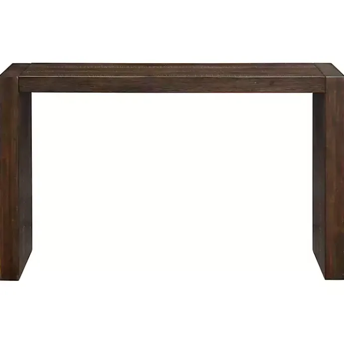 Hot Kirklands Home Dark Distressed Wood Console Table Brown