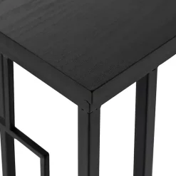 Online Kirklands Home Dark Metal C-Shaped Accent Table Brown