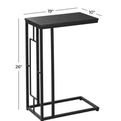 Online Kirklands Home Dark Metal C-Shaped Accent Table Brown