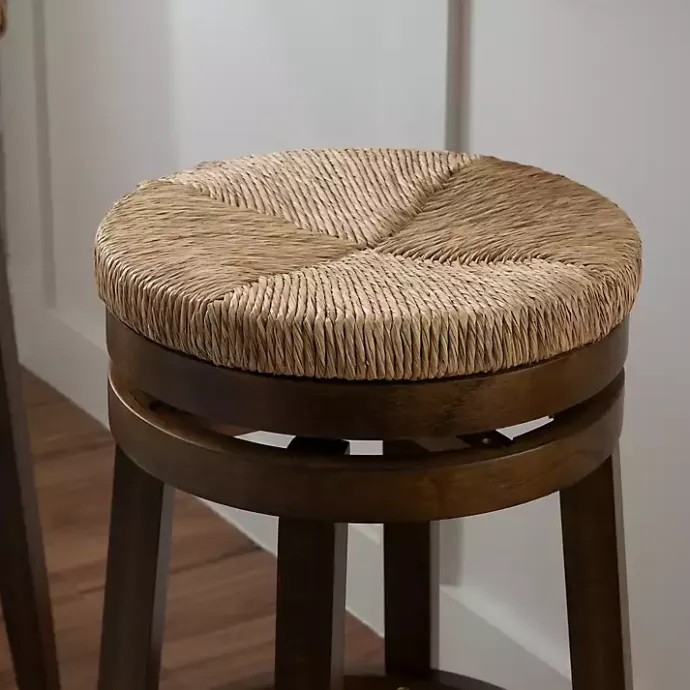 Outlet Kirklands Home Dark Seagrass Swivel Bar Stool Brown