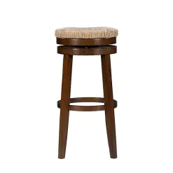 Outlet Kirklands Home Dark Seagrass Swivel Bar Stool Brown