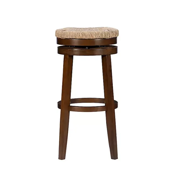 Outlet Kirklands Home Dark Seagrass Swivel Bar Stool Brown