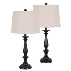 Hot Kirklands Home Dark Brown Transitional Table Lamps, Set of 2 Tan