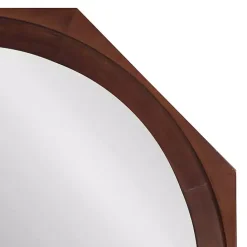 Online Kirklands Home Dark Wood Octagon Cyrus Wall Mirror Brown