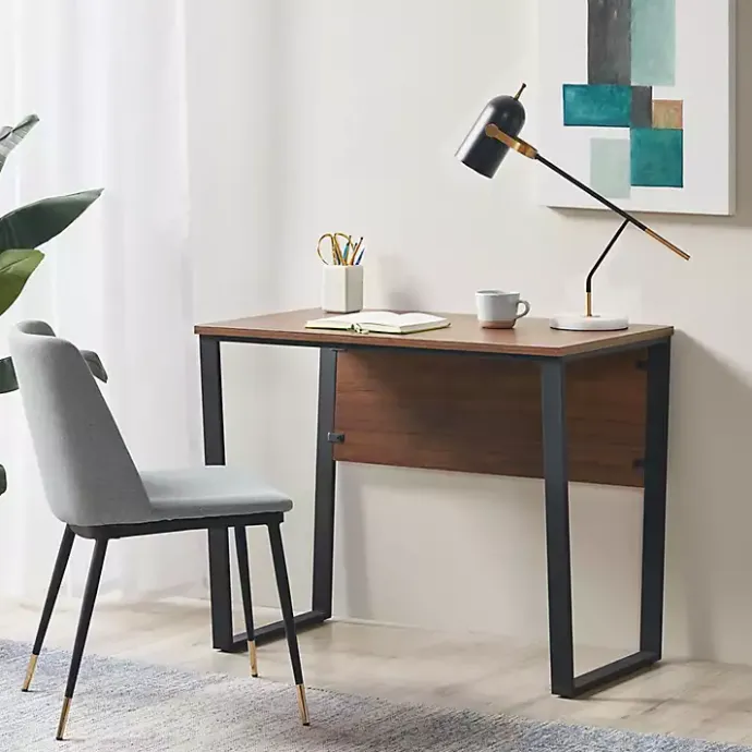 Kirklands Home Dark Coffee Wood Computer Desk