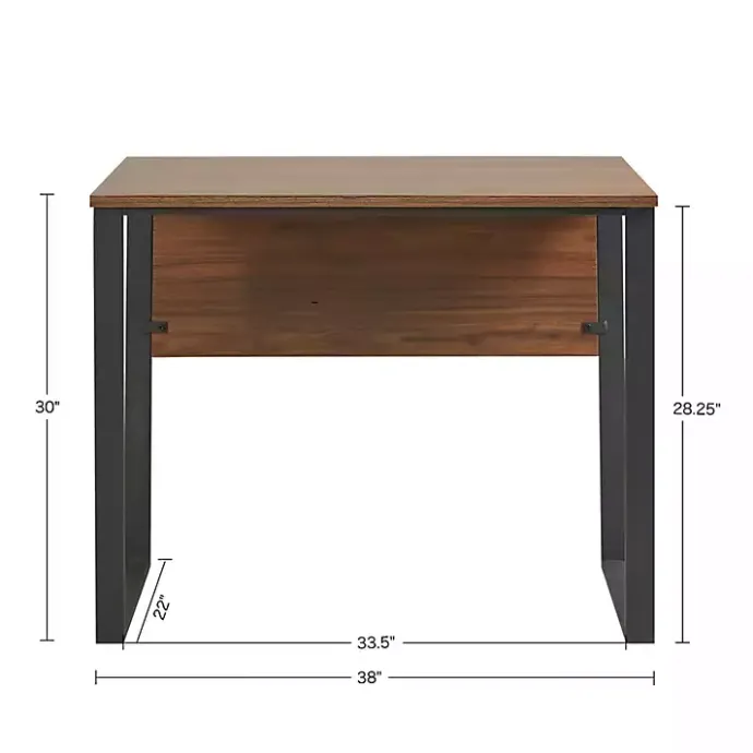Kirklands Home Dark Coffee Wood Computer Desk