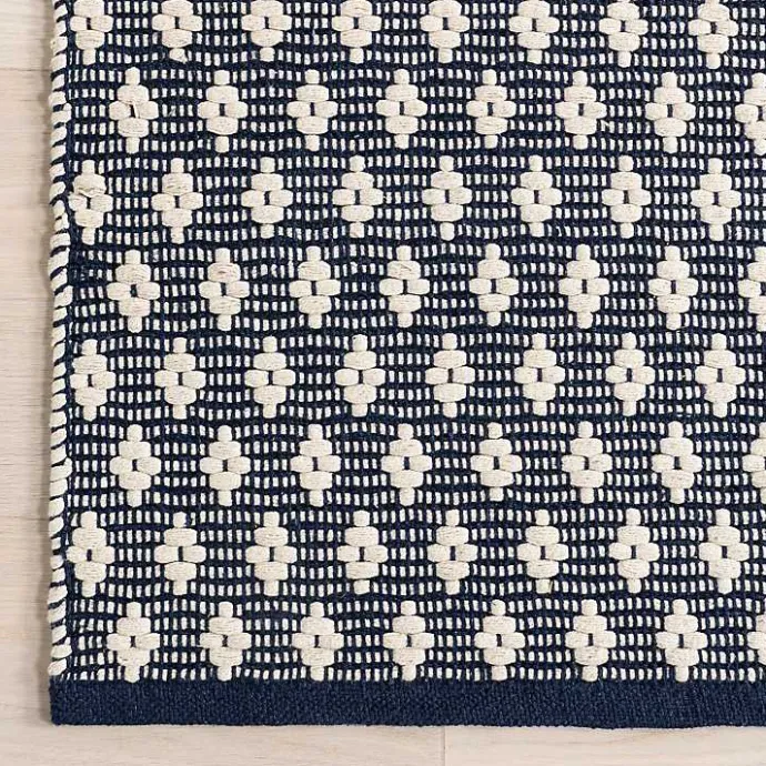 Sale Kirklands Home Dark Gray and Ivory Dainty Diamond Area Rug, 5x8