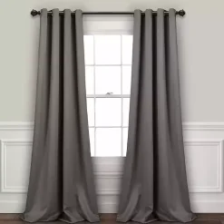 Sale Kirklands Home Dark Blackout Curtain Panel Set, 108 in. Gray