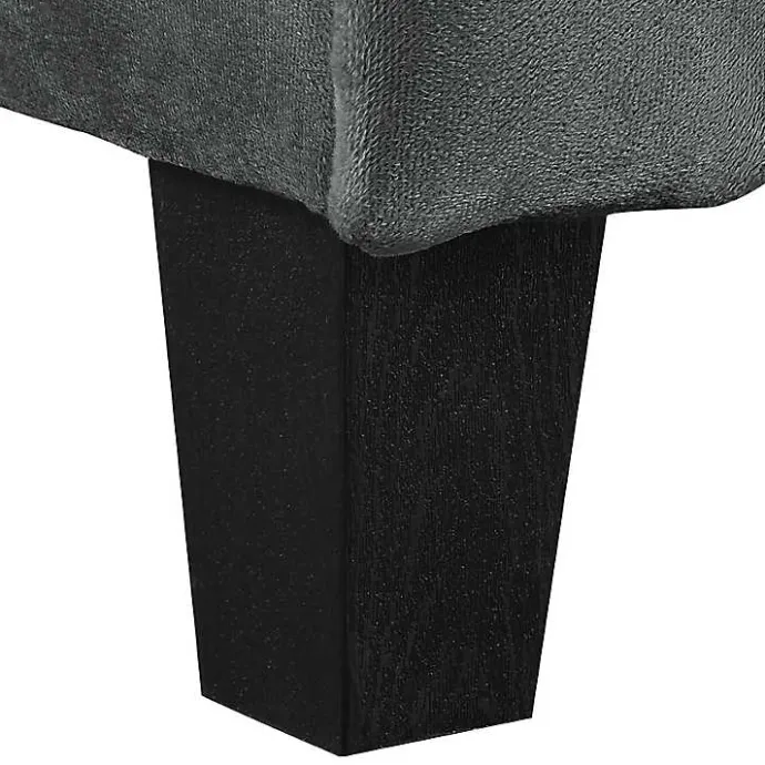 Outlet Kirklands Home Dark Kelly Microfiber Rolled Arm Loveseat Gray