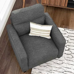 Discount Kirklands Home Dark Performance Fabric Danna Accent Chair Gray