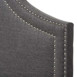 Clearance Kirklands Home Dark Scalloped Corner Queen Headboard Gray