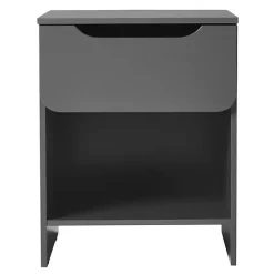 Clearance Kirklands Home Dark Stanley Single Drawer Nightstand Gray
