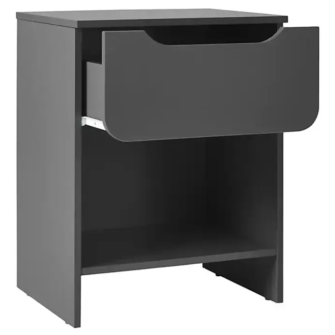 Clearance Kirklands Home Dark Stanley Single Drawer Nightstand Gray